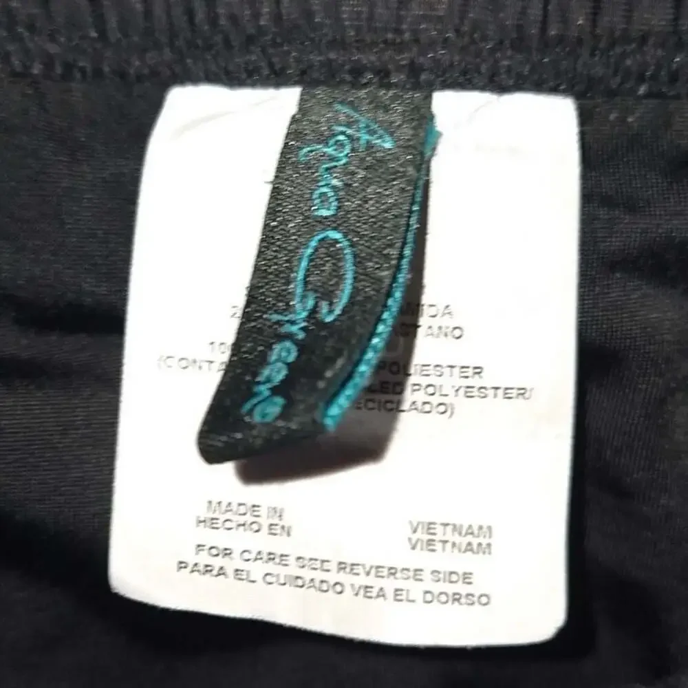 Aqua Green Black Ruffle Swim Suit Skirt with Built in Briefs Plus Size 20 - 22